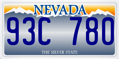 NV license plate 93C780