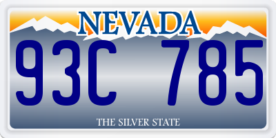 NV license plate 93C785