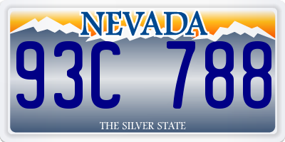 NV license plate 93C788