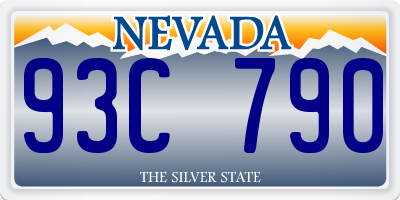 NV license plate 93C790