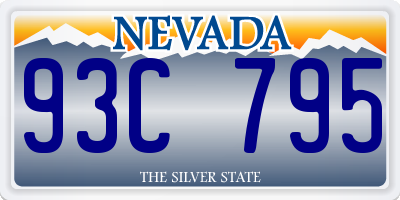 NV license plate 93C795