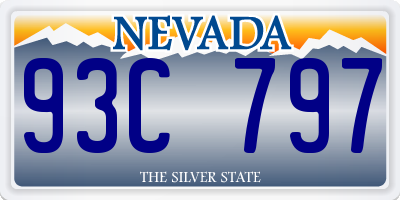 NV license plate 93C797