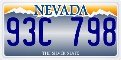 NV license plate 93C798