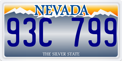 NV license plate 93C799