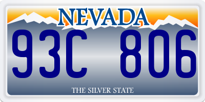 NV license plate 93C806