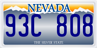 NV license plate 93C808