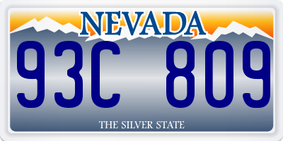 NV license plate 93C809