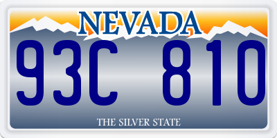 NV license plate 93C810