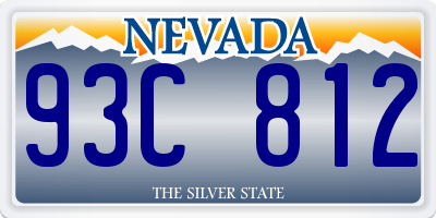 NV license plate 93C812