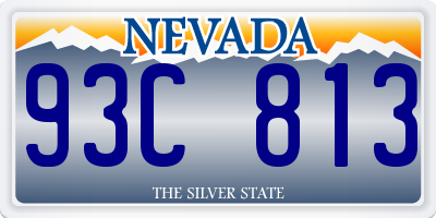 NV license plate 93C813