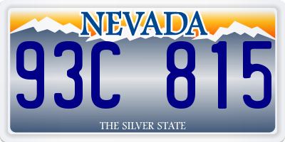 NV license plate 93C815