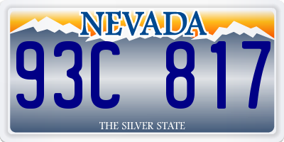 NV license plate 93C817