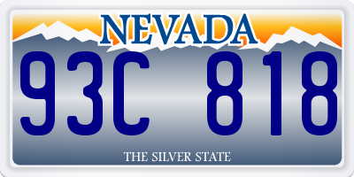 NV license plate 93C818