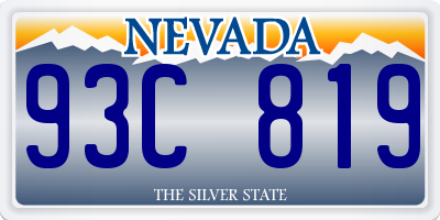 NV license plate 93C819