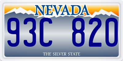 NV license plate 93C820