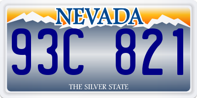 NV license plate 93C821