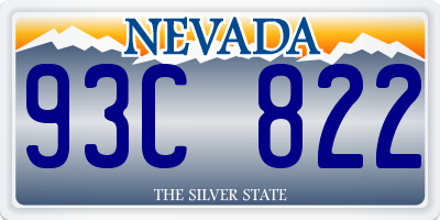 NV license plate 93C822