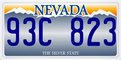 NV license plate 93C823