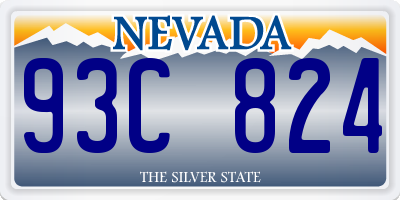 NV license plate 93C824