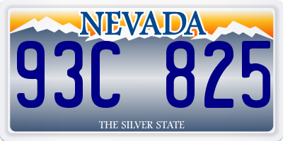 NV license plate 93C825