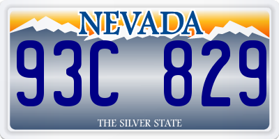 NV license plate 93C829