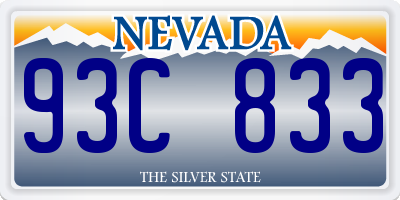 NV license plate 93C833