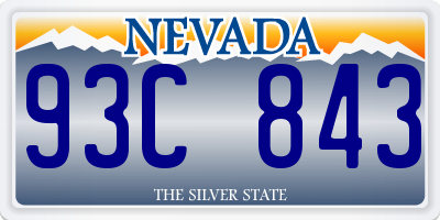 NV license plate 93C843