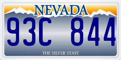 NV license plate 93C844