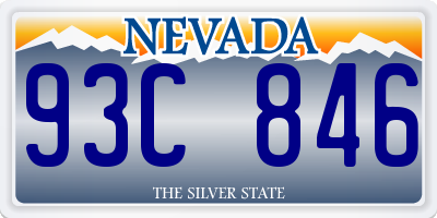 NV license plate 93C846