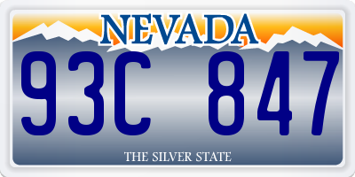 NV license plate 93C847