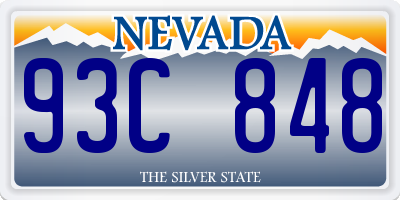 NV license plate 93C848