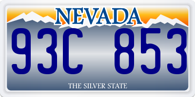 NV license plate 93C853