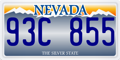 NV license plate 93C855