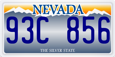 NV license plate 93C856