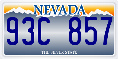 NV license plate 93C857