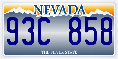 NV license plate 93C858