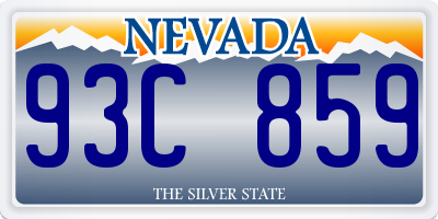 NV license plate 93C859