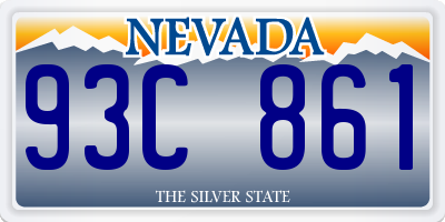 NV license plate 93C861