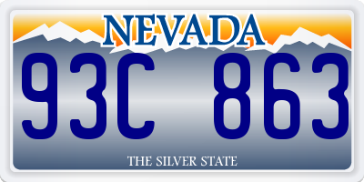 NV license plate 93C863