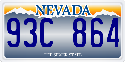 NV license plate 93C864