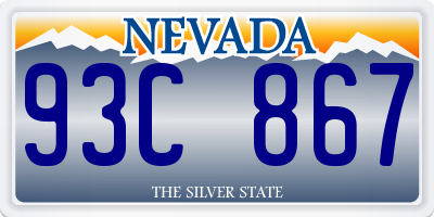 NV license plate 93C867