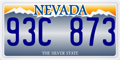 NV license plate 93C873