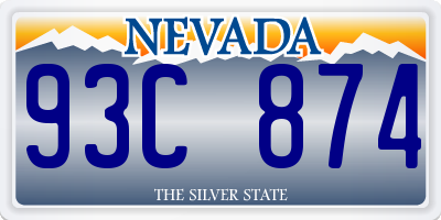 NV license plate 93C874