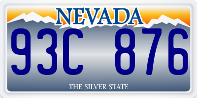 NV license plate 93C876