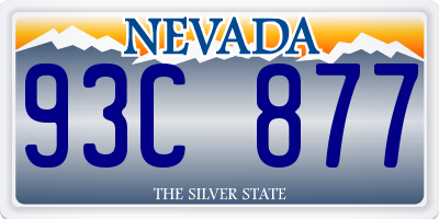 NV license plate 93C877