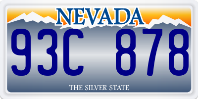 NV license plate 93C878