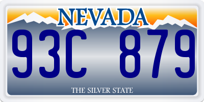 NV license plate 93C879