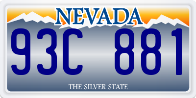 NV license plate 93C881