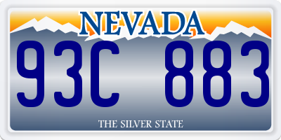 NV license plate 93C883