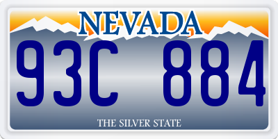 NV license plate 93C884